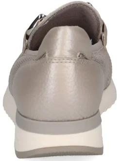 Leder-Slipper in Grau