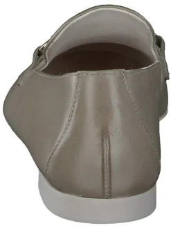 Leder-Slipper in Khaki