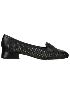 Leder-Slipper in Schwarz