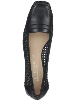 Leder-Slipper in Schwarz