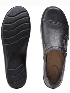 Leder-Slipper in Schwarz