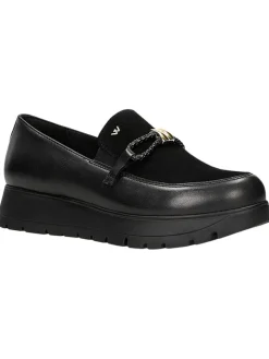 Leder-Slipper in Schwarz