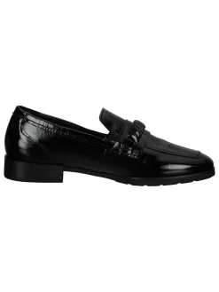 Leder-Slipper in Schwarz