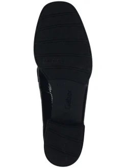 Leder-Slipper in Schwarz