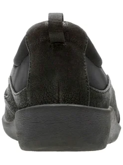 Leder-Slipper in Schwarz