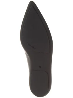 Leder-Slipper in Schwarz