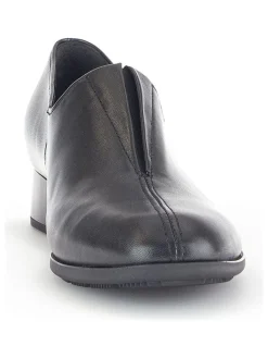 Leder-Slipper in Schwarz