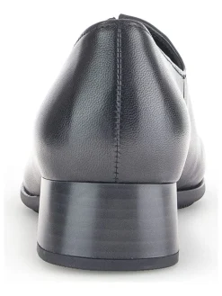 Leder-Slipper in Schwarz