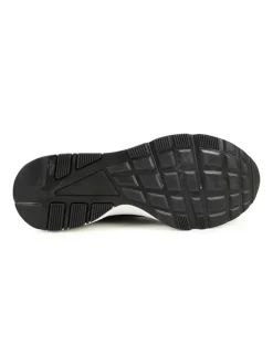 Leder-Slipper in Schwarz/ Hellbraun