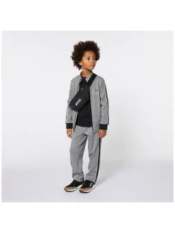 Leder-Slipper in Schwarz/ Hellbraun