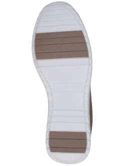 Leder-Slipper in Taupe