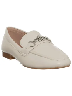 Leder-Slipper in Weiß