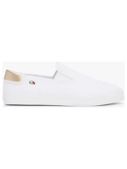 Leder-Slipper in Weiß