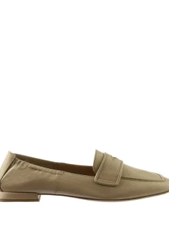 Leder-Slipper "Liu" in Taupe