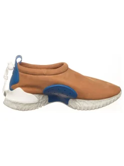 Leder-Slipper "Nike X Undercover Moc Flow" in Hellbraun/ Blau