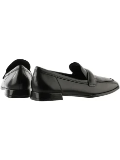 Leder-Slipper "Perry" in Schwarz