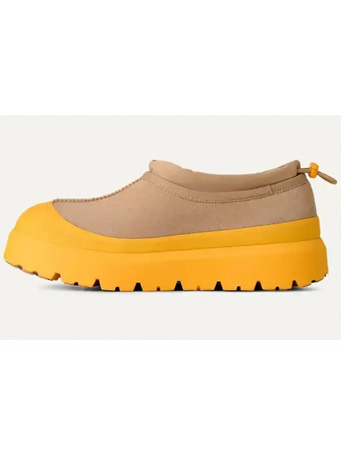 Leder-Slipper "Tasman Weather" in Beige/ Gelb