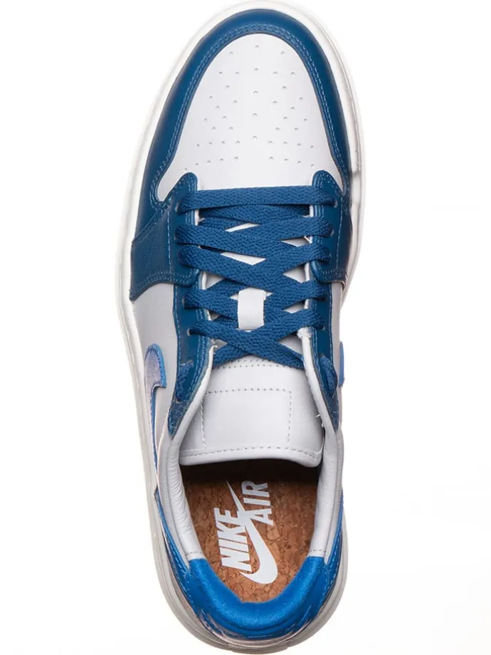 Leder-Sneaker ''1 Elevate Low'' in Weiß/ Blau