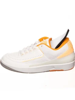 Leder-Sneaker ''2 Retro Low'' in Weiß/ Orange