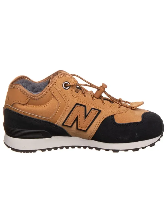 Leder-Sneakers "574" in Hellbraun/ Schwarz