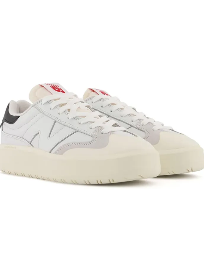 Leder-Sneakers "302" in Weiß