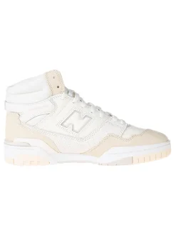 Leder-Sneakers "650" in Weiß/ Beige