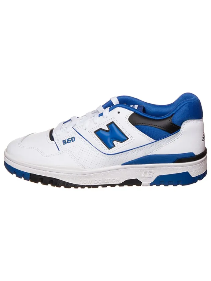 Leder-Sneakers "550" in Weiß/ Blau