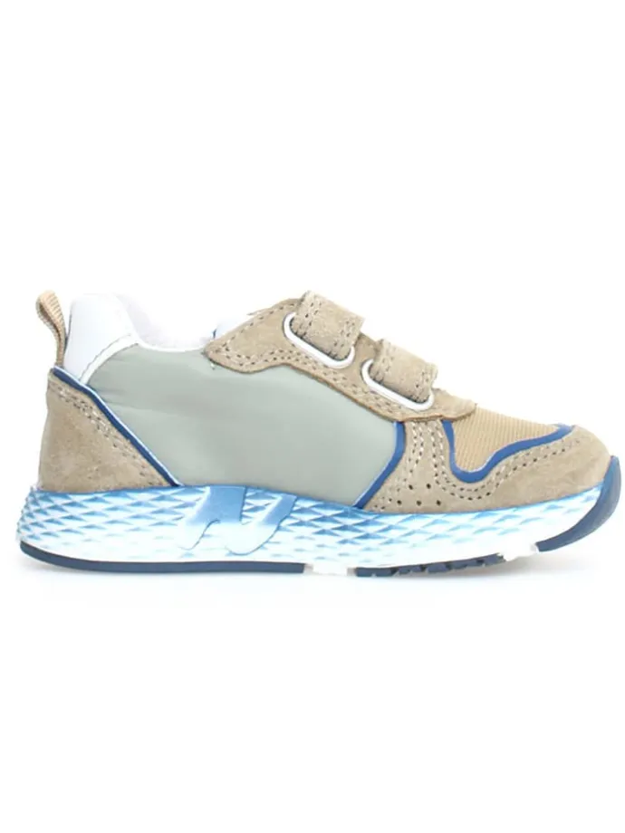 Leder-Sneakers "Althidon" in Beige/ Blau