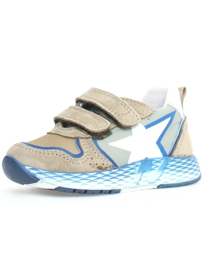 Leder-Sneakers "Althidon" in Beige/ Blau