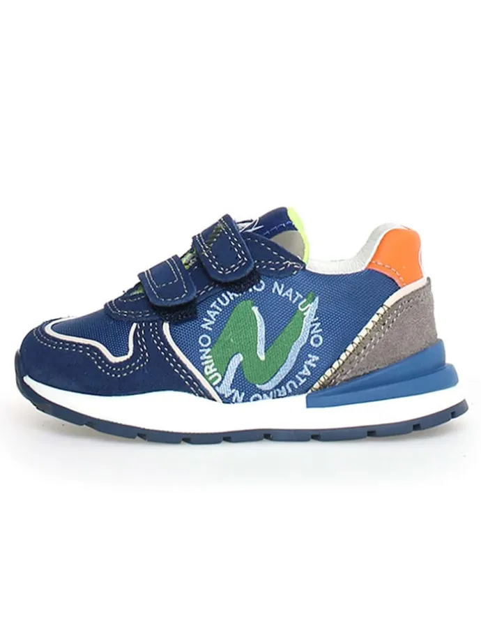 Leder-Sneakers "Argal" in Dunkelblau/ Bunt