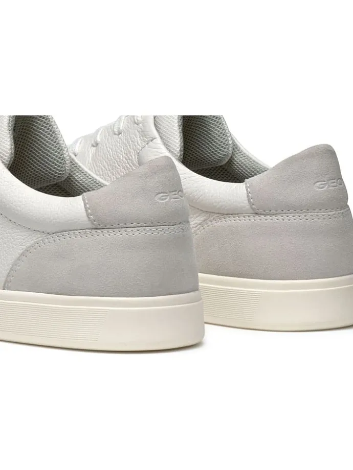 Leder-Sneakers "Avola" in Weiß/ Grau