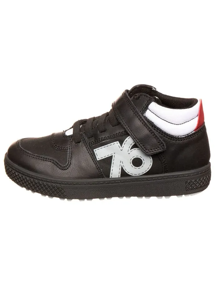 Leder-Sneakers "Barth" in Schwarz