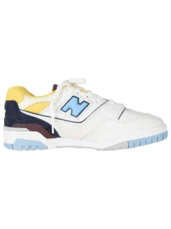 Leder-Sneakers "BB550NCF" in Weiß/ Blau/ Gelb