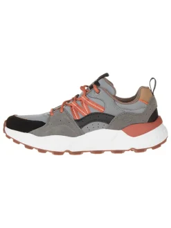 Leder-Sneakers "Bendino Dormer" in Grau/ Orange