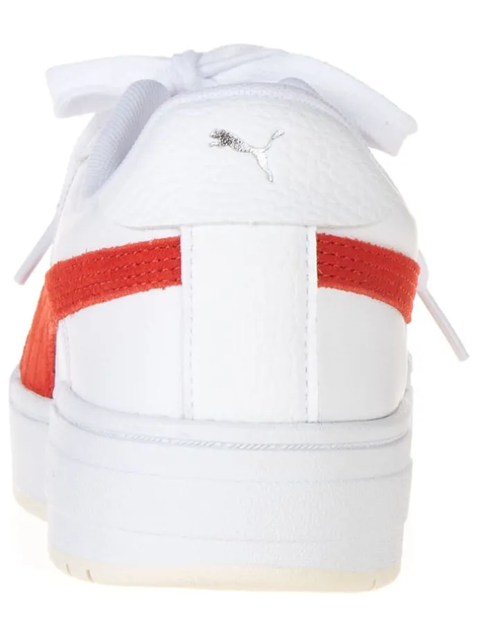 Leder-Sneakers "Ca Pro Suede" in Weiß/ Rot