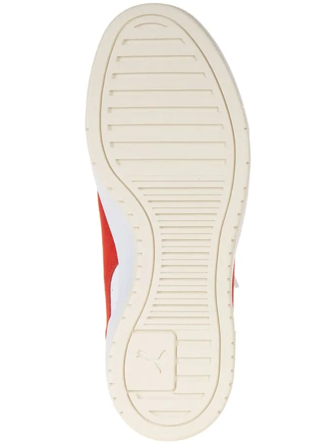 Leder-Sneakers "Ca Pro Suede" in Weiß/ Rot