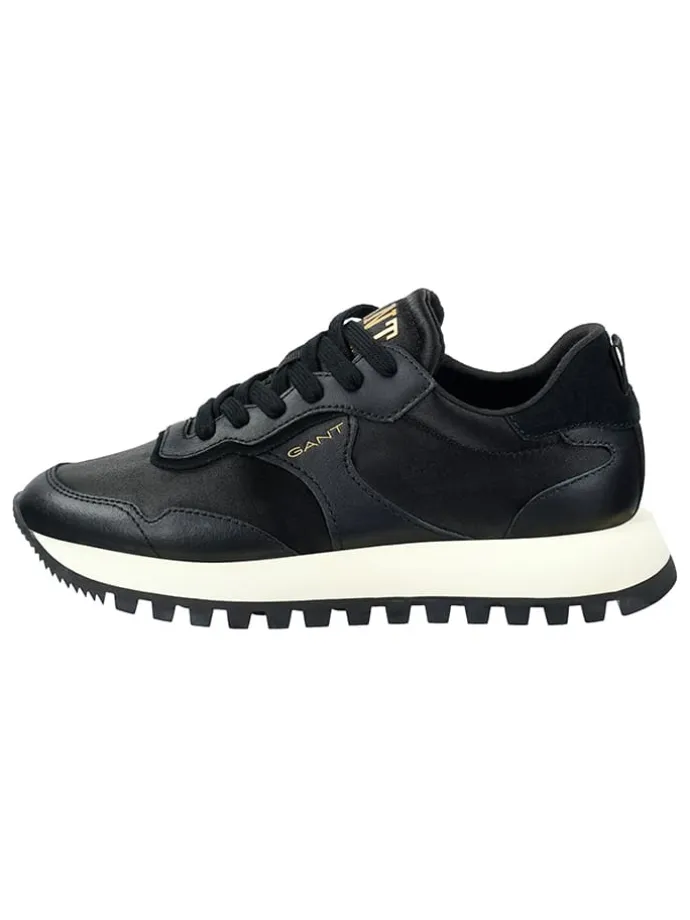 Leder-Sneakers "Caffay" in Schwarz