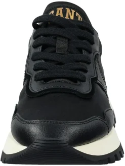 Leder-Sneakers "Caffay" in Schwarz