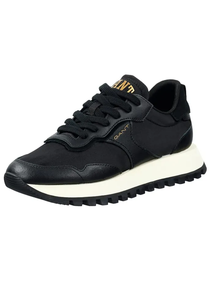 Leder-Sneakers "Caffay" in Schwarz