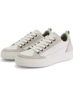 Leder-Sneakers "Caris" in Weiß/ Beige