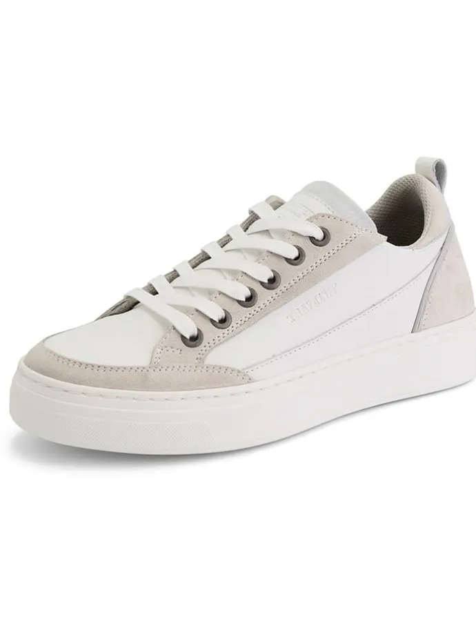 Leder-Sneakers "Caris" in Weiß/ Beige