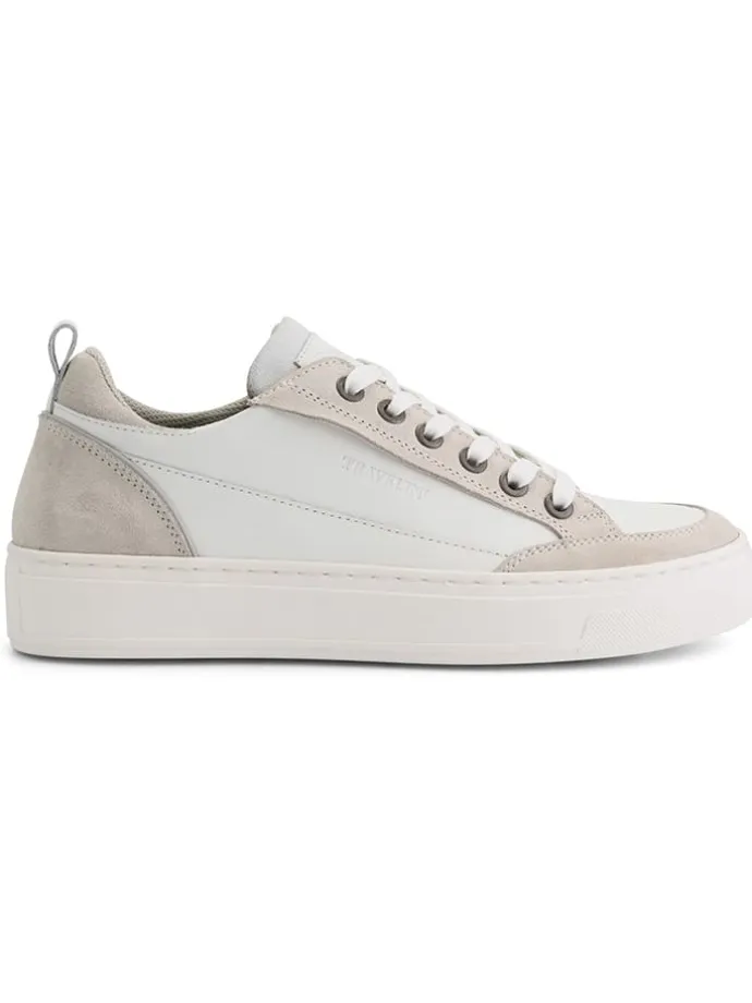 Leder-Sneakers "Caris" in Weiß/ Beige