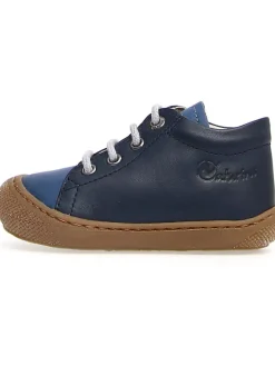 Leder-Sneakers "Cocoon" in Dunkelblau/ Blau