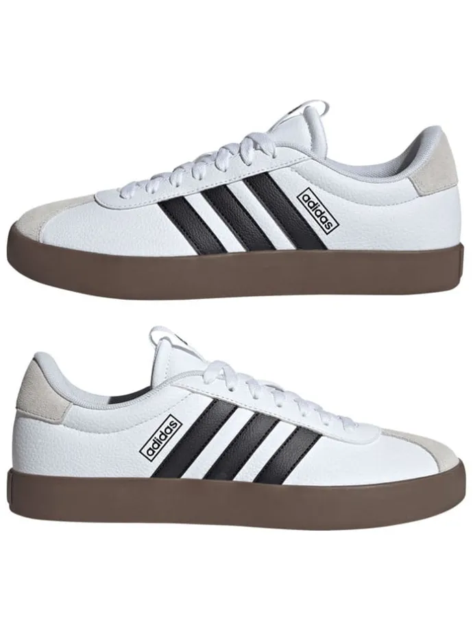 Leder-Sneakers "Court 3.0" in Weiß/ Schwarz/ Beige