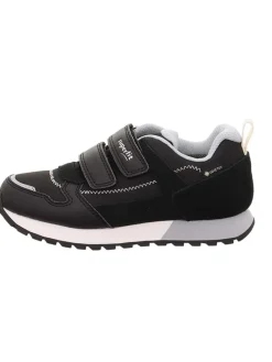 Leder-Sneakers "Dash" in Schwarz/ Weiß