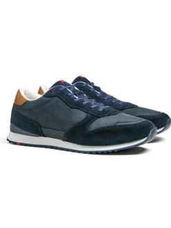 Leder-Sneakers "Edmond" in Dunkelblau