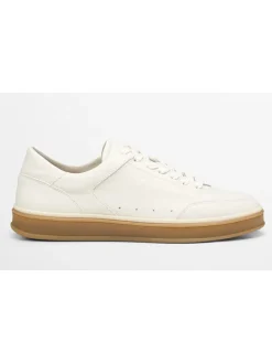 Leder-Sneakers "Enrique" in Creme