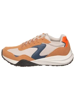 Leder-Sneakers "Frenzy" in Hellbraun/ Creme