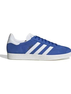Leder-Sneakers "Gazelle" in Blau/ Weiß
