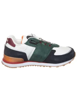 Leder-Sneakers "George" in Weiß/ Grün